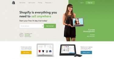 shopify home